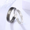 2Pcs/Set Romantic Couple Rings for Women Men Punk Heart ECG Black White Forever Love Promise Wedding Ring Valentine'S Day Gift