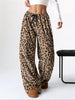 Leopard Wide Leg Plush Pants