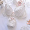 Japanese Water-Soluble Embroidery Thin Cup Girl Cute Gathering Sexy Lingerie Set Large Bra Set