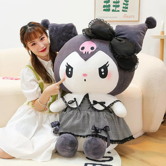 Oversized Sanrio Hello Kitty Kuromi Melody Stuffed Toys Soft Throw Pillow Plush Dolls Kids Birthday Valentines Gifts for Girls