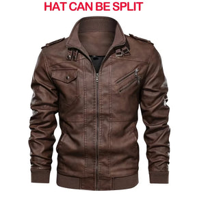 New Men'S Leather Jackets Autumn Casual Motorcycle PU Jacket Biker Leather Coats Brand Clothing EU Size Men Clothing