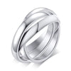 New Triple Interlocked Engagement Rings for Women Stainless Steel Three-In-One Promise Gift for Her Valentines Day