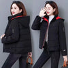 Women Thick Fleece Cotton Parkas 2022 Winter New Fashion Warm Hooded Short down Jacket Ladies Casual Solid Zipper Padded Coats