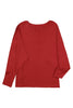 Red Sequined Heart Printed Sleeves Valentine Fashion Top