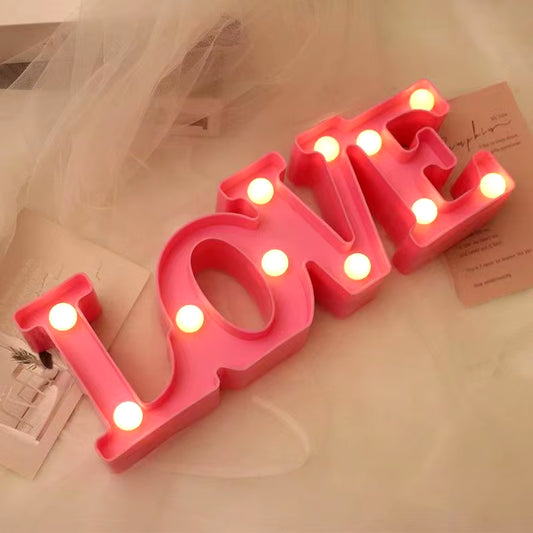 Love Heart LED Lamp Wedding Party Romantic Red Pink Night Light Ornament Birthday Christmas Home Decoration Valentines Day Gift