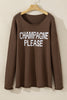 Snow White Champagne Please Graphic Sweater