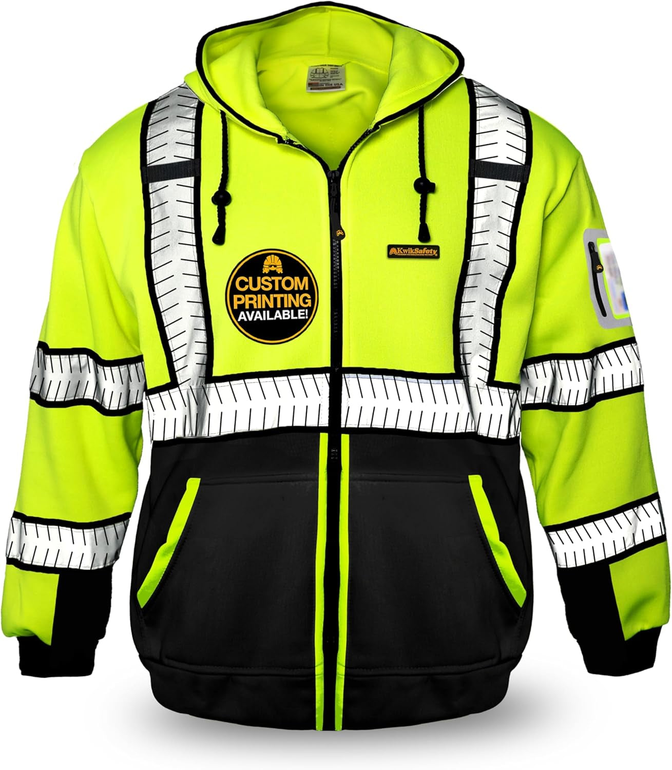 - Charlotte, NC - Men'S Fleece Safety Hoodie | PPE Hi Vis Reflective Work Jackets