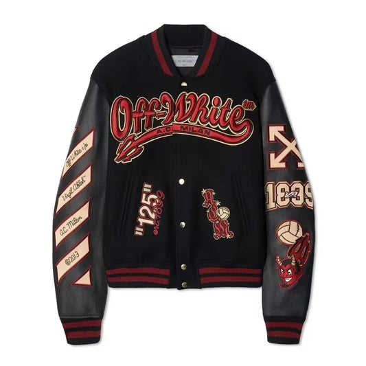 Streetwear Jacket Y2K Mens Hip Hop Cartoon Letter Embroidered Leather Retro Jacket Motorcycle Wear Baseball Jacket Zipper Coats