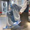 Male New Straight Vintage Gradient Washed Denim Pants Baggy Light Blue Black Casual Jeans Printed Fashion Hip Hop Streetwear