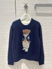 2024 Autumn/Winter New Women'S Sweater Fashion Exquisite Cartoon Wearing Jacket Teddy Bear 10% Cashmere 90% Wool Pullover