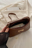 Bow Trim PU Leather Shoulder Bag