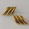 Stainless Steel Texture Geometric Stud Earrings for Women Smooth Metal Gold Plated Twist Knot Earring Statement Vintage Jewelry