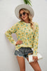 Heart Round Neck Dropped Shoulder Sweater