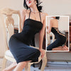 Sexy Dress Hanging Neck Backless Strap Suspender Buttocks Wrapped Long Skirt Woman Clothes Evening Dresses Cheap Clothes Xxx