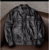 Wholesales.100% Genuine Leather Jacket.Classic Casual Black Men Cowhide Clothes.Quality plus Size Leather Coat.Father'S Gift