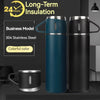 500ML 304 Stainless Steel Vacuum Thermos Gift Set Office Business Style Cup Thermos Portable Flask Thermos Flask