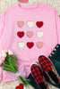 Contrast Heart Long Sleeve Sweatshirt