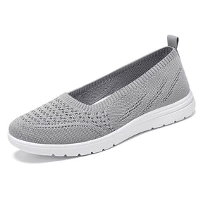 Women'S Slip on Solid Color Shoes Summer Fashion Mesh Breathable Casual Shoes Walking Non Slip Platform Sandals Flats Loafers