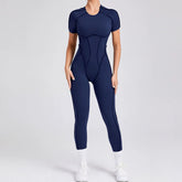 New Autumn/Winter Women'S One-Piece Yoga Jumpsuit Leggings Long-Sleeved Sexy Backless Slim Fit Sports Outfit