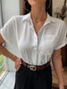 New Chiffon Short-Sleeved Shirt Blouse, Temperament Commuting Office Ladies Shirt, Summer Simple Casual Fashion Versatile Shirt