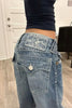 Sexy Women Pencil Leggings Jeans American Retro Trend Harajuku Hip Hop Pocket Embroidered Slim Jeans Low Waist Y2K Denim Pants