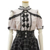 Gothic Lolita Blouses Women Sweet Bow off Shoulder JK Shirt Japanese Girls Elegant Love Heart Lace Ruffles Blusas Mujer Tops