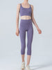 Wide Waistband Cropped Sports Leggings