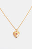 Zircon Heart Shape 14K Gold-Plated Pendant Necklace