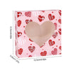 8Pcs Valentines Day Love Heart Candy Gift Box Cookie Baking Packing Paper Box with Window Wedding Birthday Party Decor Supplies