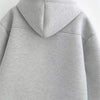 Winter New Women'S Zipper Hoodie High Street Unisex Style Double Pockets Oversize Loose Sweatshirts Outerwear Top