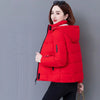 Women Thick Fleece Cotton Parkas 2022 Winter New Fashion Warm Hooded Short down Jacket Ladies Casual Solid Zipper Padded Coats