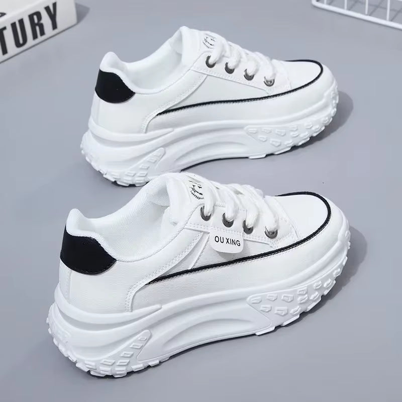 The New Retro Women Shoes Spring Platform Shoes Casual Sneakers Versatile Fashion Designer Shoes High Quality Women Sneakers