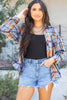 Orange Plaid Print Loose Vintage Shirt