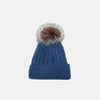 Cable Knit Winter Hat with Pompom