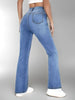 New Women'S Hot Jeans Slimming European and American Style Casual Versatile High Waist Washed Denim Trousers for Women