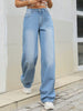 Mid Rise Wide Leg Jeans