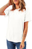 Gray Casual Plain Crew Neck Tee