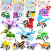 30 Pcs Valentines Day Gifts for Kids Classroom-Valentines Insect Blocks，Kids Valentines Day Cards with Animal Building Blocks for Boys Girls，Class Valentines Gifts Exchange, Party Favors,Valentines