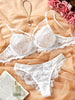 Women'S Lingerie & Underwear， Eyelash Sxy Fancy Lace Strapping Underwire Bra & Brazilian Panties ，Victoria Style