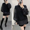 2024 Spring and Autumn New Combination Fake Two Piece Women'S Shirts Korean Loose Fashion Shirt Top