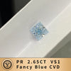 With IGI Certificate Fancy Blue Sapphir Diamond HPHT CVD Color Lab Grown Diamonds Wholesale