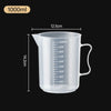 Plastic Graduated Measuring Cup Large Capacity Scale Laboratory Beaker Clear with Lid Transparent Mixing Cup Kitchen Baking