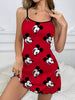 Sexy Dress Minnie Mouse Fashion Summer Dresses 2024 Disney Crew Neck Mickey Pajama Skirt Elegant Dresses for Women Lettuce Trim