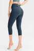 Wide Waistband Cropped Active Leggings with Pockets