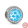 2024 Fit Pandora 925 Original Bracelet DIY Women Jewelry New Sky Blue Series Star Snowflake Sparkling Love 925 Silver Fine Beads