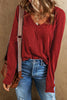 Red Sequined Heart Printed Sleeves Valentine Fashion Top