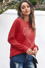 Heart Round Neck Long Sleeve Sweatshirt