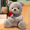 Cute Rose Bear Plush Toy, Valentine'S Day Gift Hug Bear Plush Toy Female Birthday Gift