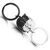 Black Cat Matching Couples Keychain Stainless Steel Puzzle Keyring Valentines Gifts for Boyfriend Girlfriend Wife Husband Friend