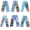 Y2K Baggy Jeans Anime Harajuku Print Pattern Vintage Streetwear Fashion Hip Hop Men Women High Waisted Casual Wide Leg Jeans